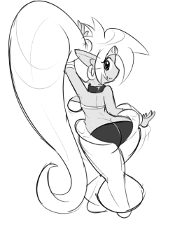 fyxefox:  A quickish sketch of Shantae! Was working on colouring an older pic I drew of her, but started to dislike it, so I did this instead. Will probably finish the other one anyway, but this one is tempting to clean up and colour too… Check out