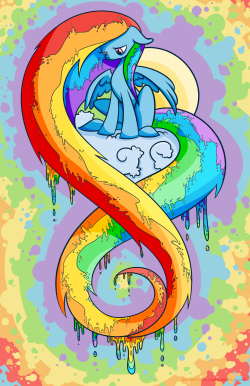 kawaii-rainbow-pony:  Dripping Dash by Faikie