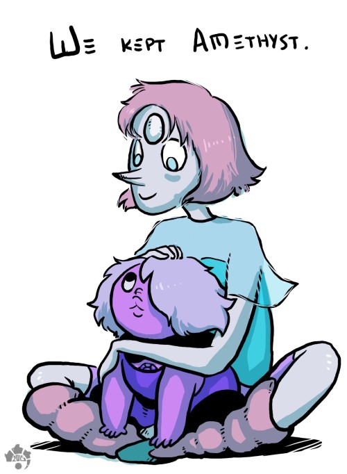 chekhovandowl:  miiiild spoilers?I absolutely loved how much more close pearl and amethyst seemed. I think it’s not really that they looked ‘younger’ , they just had different forms. They’ve probably regenerated a few times since then. However,