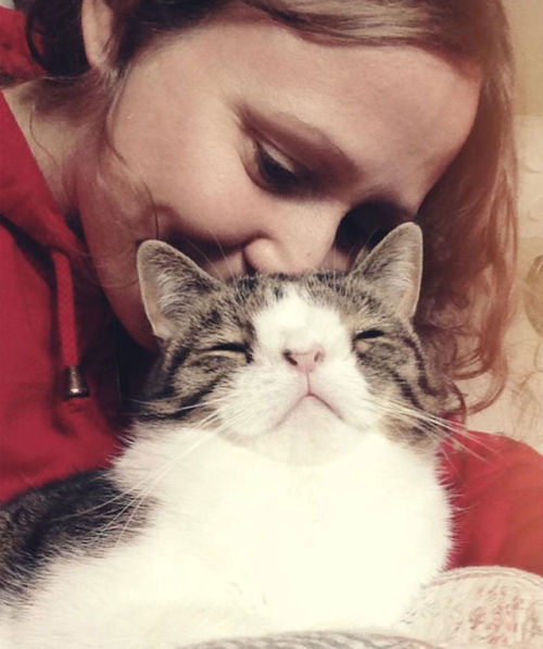 catsbeaversandducks:  Meet Monty: The Adorable Cat With An Unusual Face “A year ago, we adopted little 3-year-old Monty boy from an animal shelter. Monty was born without a nasal bridge (the bone in the nose) which affects him now and then and makes