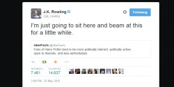 mugglenet:  https://twitter.com/jk_rowling/status/602808485068308480Harry Potter fans are the best!