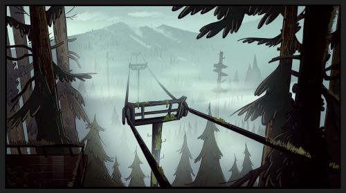 hjmichelle: Backgrounds that I worked on for tonight’s episode on Gravity Falls ‘Roadsi