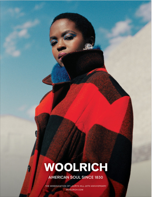 Lauryn Hill stars in her first fashion campaign with Pennsylvania's brand #Woolrich: &
