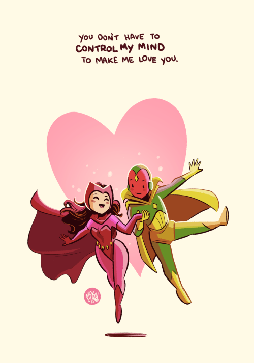 mikemaihack:A little WandaVision doodle for Valentine’s Day. ❤️(also, if anyone is in a bind today, 