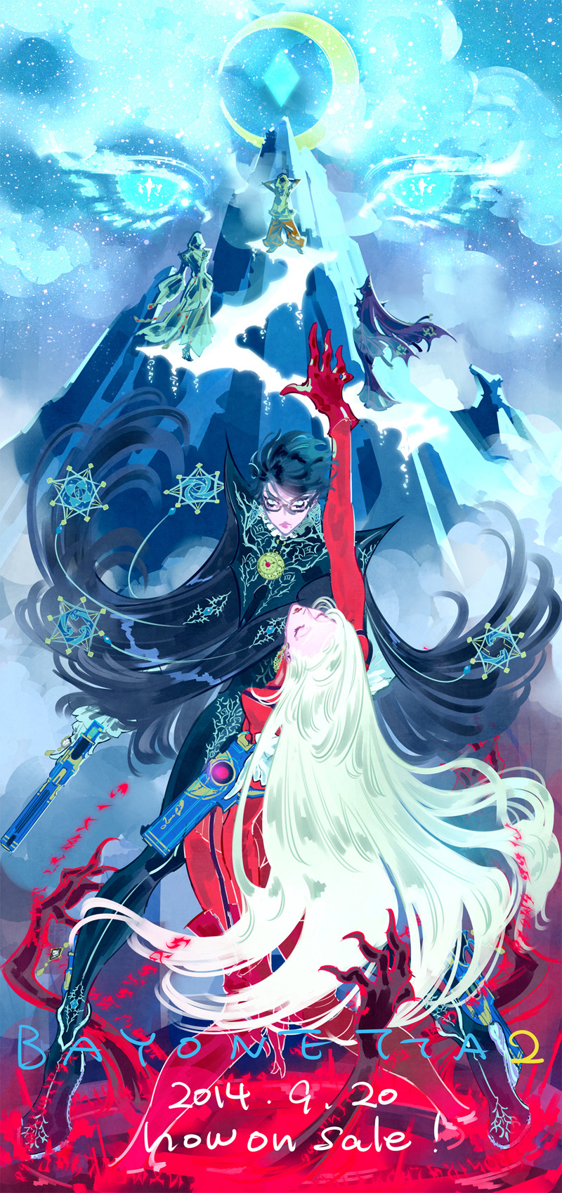 kai-comet:  Bayonetta 2 release illustration by Mari Simazaki
