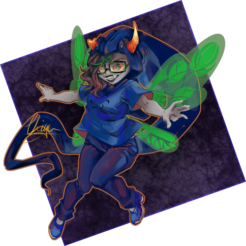 Hoh boi, I’m having some serious homestuck nostalgia moments and decided to update my trollsona.