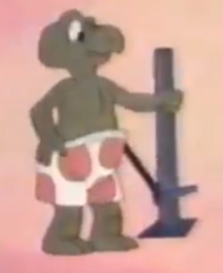 This was taken from Saturday Supercade Frogger: Blackboard Bungle. Please forgive the low quality. This character can also be seen in his underwear in &ldquo;Hydrofoil and Go Seek:.