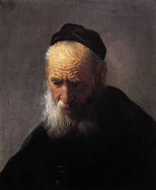 Head of an Old Man in a Cap, Rembrandt or his circle, ca. 1629