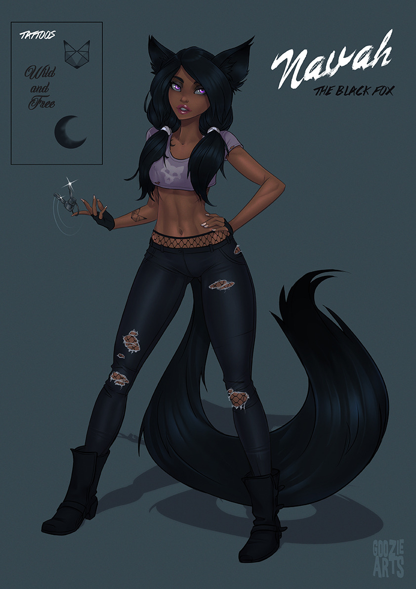 goozieart:Here’s my latest OC Navah, which Heafoxy was so kind to draw already.