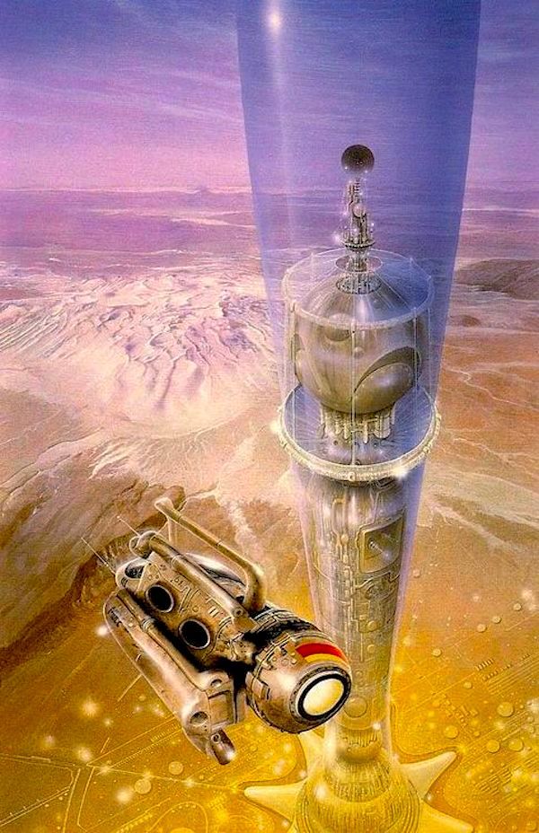 Jim Burns ~ “Tower of Glass” cover art,1983