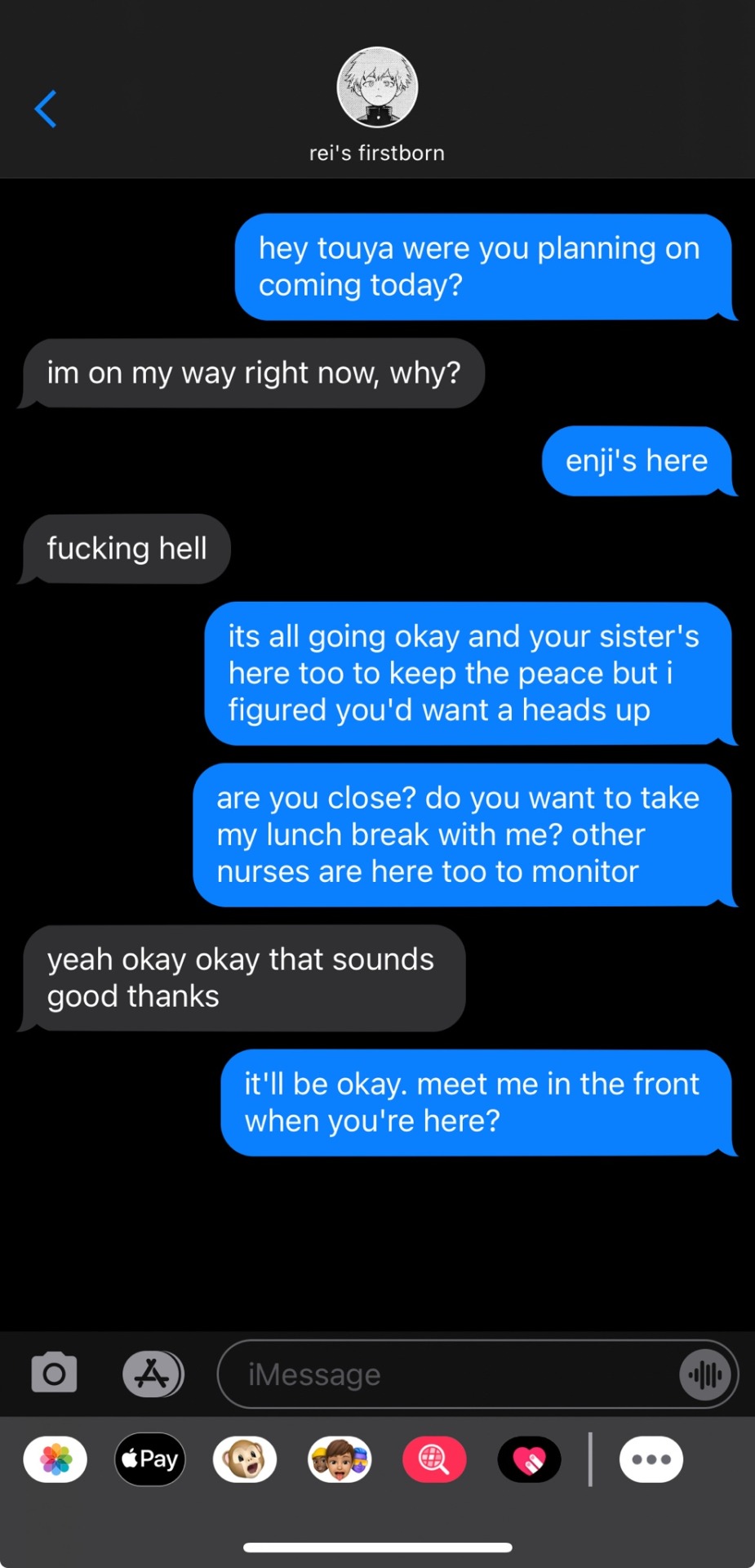 Any Touya Texts I Love Your Smaus Of Him Sm