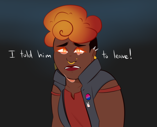 adventuresloane: kirbro: i think aubrey broke my heart the most this episode [ID: A drawing of Aubre