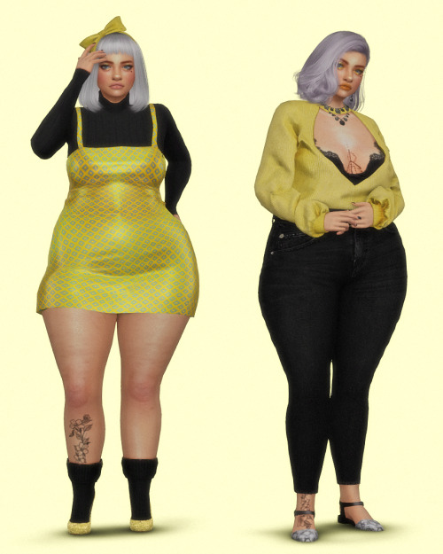 strawberria:perry in yellowoutfit one: hair | dress (simsdom warning!) | knee highs | shoesoutfit tw