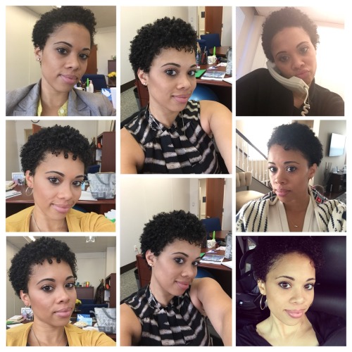 Month 3 post big chop (middle pics) it looks a lot like month 2 (left bottom 2) but you can see a hu