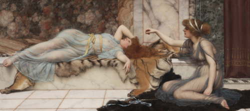 artthatgivesmefeelings:  A Study of ‘Mischief and Repose‘John William Godward, 1895