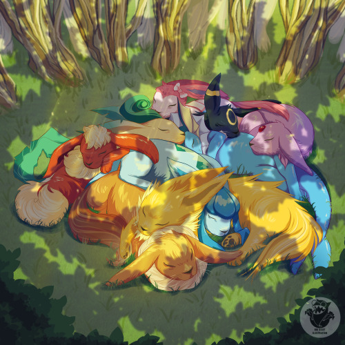 freckled-king: My entry for a Pokemon art contest celebrating the 20th anniversary featuring sleepy 