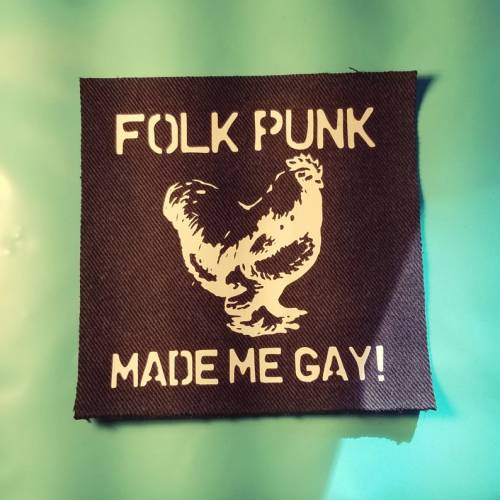 figdays:  Folk Punk Made Me Gay Patch // ToxicFemme666