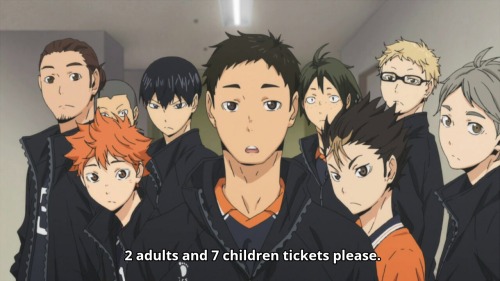 fakeanimesubs:  daichi takes his volleyball family out for fun 