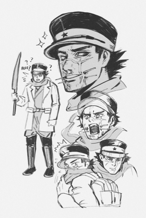 silenceiswhatidobest: Some Sugimoto sketches. I love it when he had two sticks stuck in the face. th