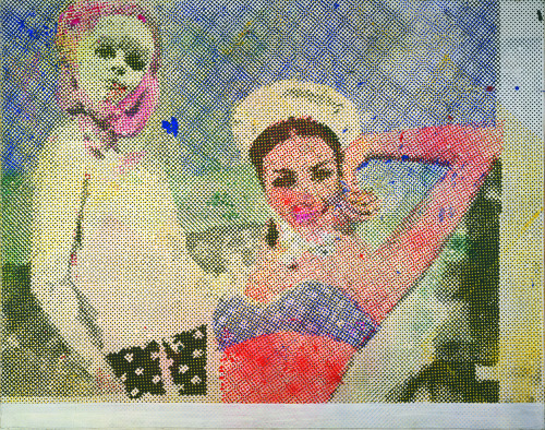 hag6:Sigmar Polke, Girlfriends, oil on canvas, 1967