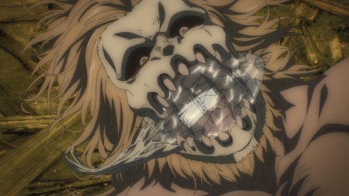 thena0315:  Attack on Titan - Season 4 Episode 7 Eren uses the Jaw Titan’s jaw as a nutcracker to ea