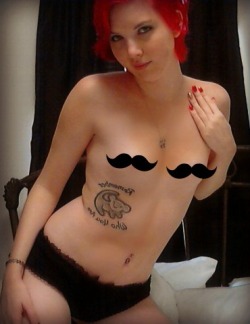fuckmestupid:  Mustache Nips!! Liliana-rayne.tumblr.com   Someone needs to shave ;)