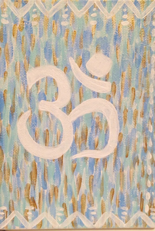 ‘Om’ *not very good with acrylics so I was just messing around on canvas! kristamillerar