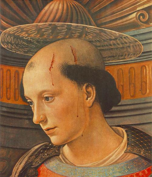 koredzas:Domenico Ghirlandaio - Saint Stephen. Detail. 1490 - 1494