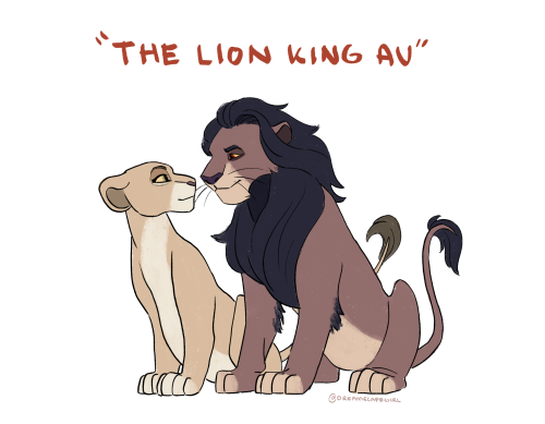 reylo au #4: the lion kingok I admit it but I just adore @jjsnrk‘s lion king au bc I love