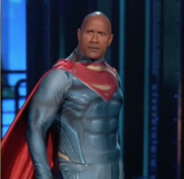 buzzfeeduk:  The Rock Dressed Up As Superman And We Need To Talk About His Bulge