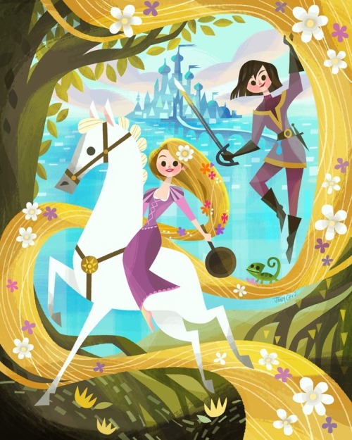 joeyart:
“Here’s my #tangled piece for @gallerynucleus an art tribute to #disney tv #animation. Feb 24th-march 11th @cyclopsprints @ohmydisney more info at http://www.gallerynucleus.com/gallery/642/exhibition
#repunzel #cassandra #corona...