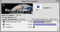 Mac OS 8.1 - About This Computer