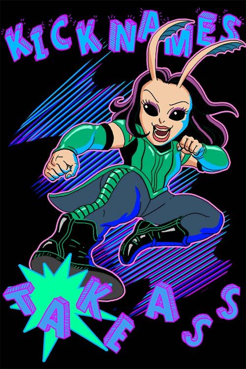 ironbite4: dilemmas:  shutupandtakemymonies:  I saw this on twitter and I can’t stop laughing! Artist: https://royugang.artstation.com/ Shirt Link: https://teechip.com/kicknamestakeass   Of course someone did Mantis hitting a Rider Kick.  Of course.