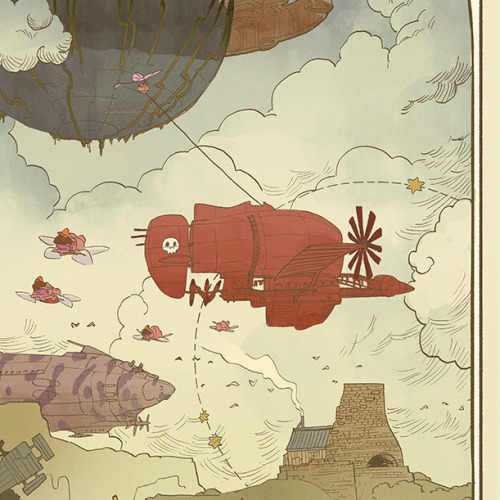celine-kim:“Castle in the Sky” fan posterCouldn’t find a large size Ghibli movie poster to hang on t