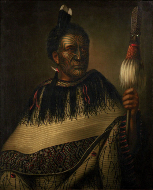 Maori portraits by Gottfried Lindauer. Click to see names