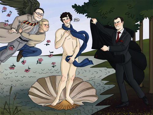 letsdrawsherlock:  New Let’s Draw Sherlock Challenge: Reinterpreting Famous Works! (example art by Katzensprotte) Ends: June 3 (just over one month) ~Your challenge~ Visual arty people: Choose a famous image, be it artwork, photograph, or sculpture,
