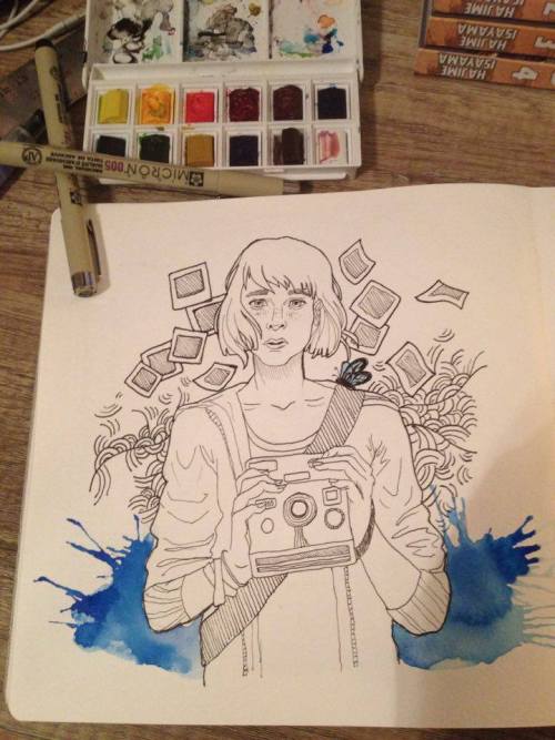 Inktober #7, Today was the beginning of the awesome yet tragic adventure of Max and Chloe from life 
