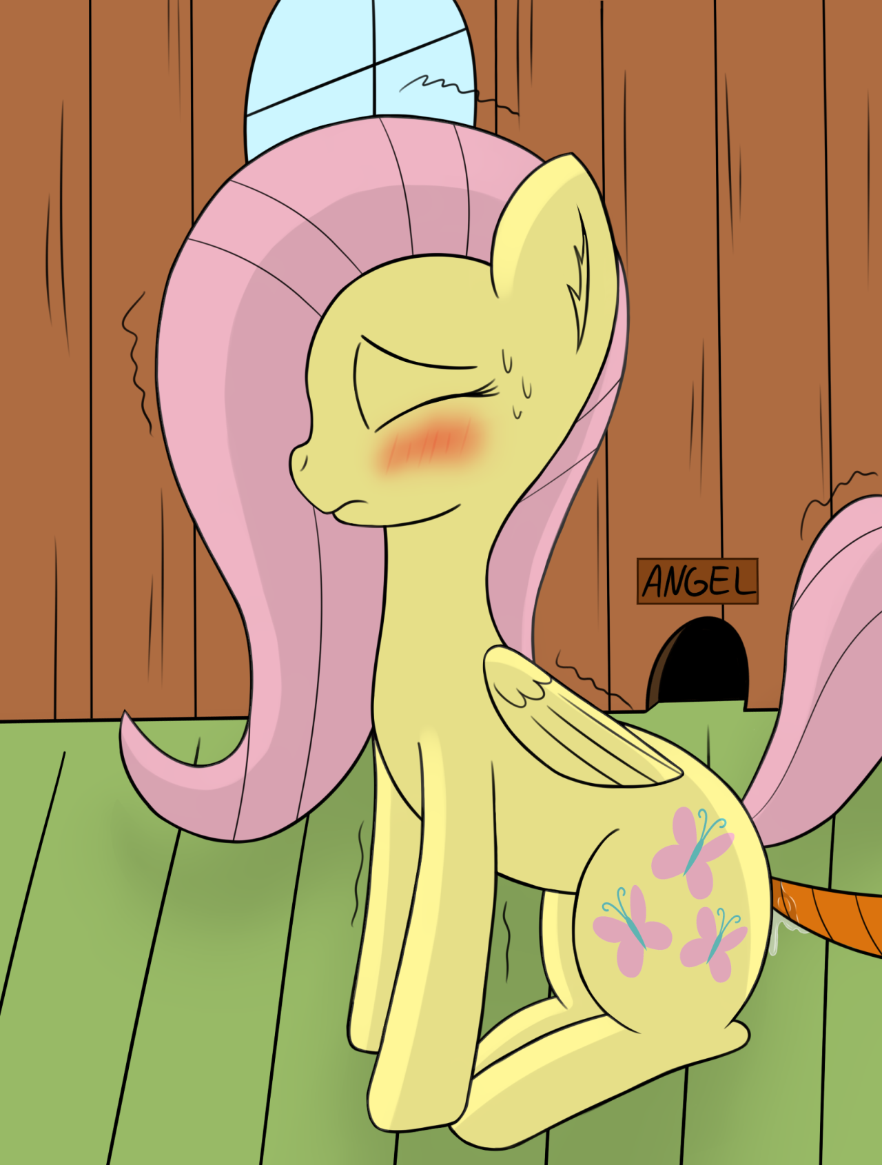regxy:  Fluttershy using Angel’s carrots the wrong way! (Or is it the right one?)Uploaded