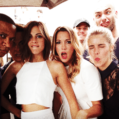 ilovekcassidy:The cast of Arrow being adorable idiots at the EW photobooth