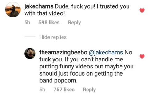 Jake and Beebo got some beef going on&hellip;