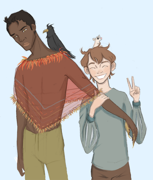 djenaha:The two other most important men in Jasmine’s life… Human!Kree and Human!Filli with their an