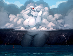 ridiculouscake:  A peace offering to Hurricane Irma from me, a humble Floridian Dry floors and electricity will come to you, but only if you reblog with “Irma, lemme smash” One last pic before the category thicc hurricane babe flushes me down to