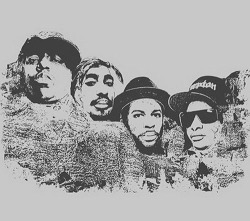 hiphopfightsback:  Biggie, Tupac, Jam Master Jay, &amp; Eazy-E I’m out for dead fuckin’ presidents to represent me. 