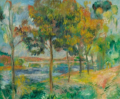 Le Pont d'Argenteuil   -   Pierre Auguste Renoir,  circa 1888.ImpressionismOil on canvas.54 x 65 cm.