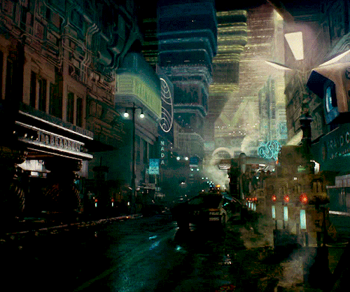 sci-fi-gifs:A new life awaits you in the Off-world colonies! A chance to begin again in a golden land of opportunity and adventure!BLADE RUNNER (1982) dir. Ridley Scott