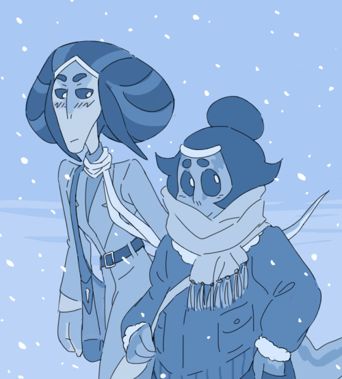 AU where…there is weather (and where lizard aliens can be in the snow without freezing&hellip