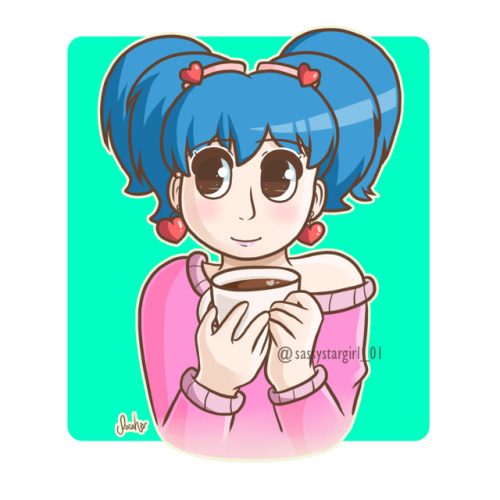This is a character I created for a cute japanese vibe painting, I named her Kawaii (lol) Enjoy!&nbs