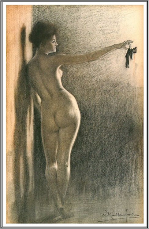 Armand Rassenfosse, illustration pour La femme et le Pantin de Pierre Louÿs, 1898