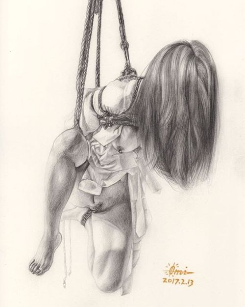 kazuhiro-oumi:#illustration #art #shibari #kinbaku #kinbakuart #緊縛 #緊縛アート #緊縛モデル募集 #緊縛画 #縛り