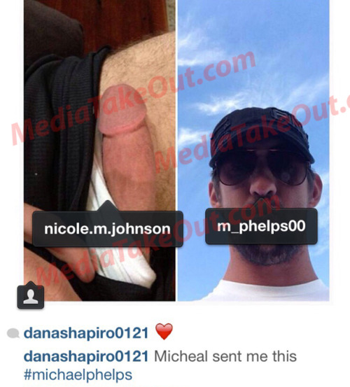 tabloidheat101:  Michael Phelps just got engaged to his girlfriend Nicole Johnson. And you know what that means - he must now face the WRATH of all his side chicks. And it’s started already. One of his side chicks just leaked a nekkid pic of dude -